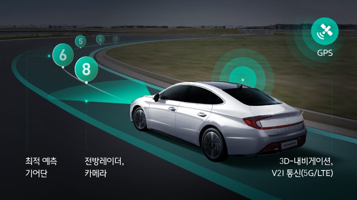 [현대기아] 도로 교통 상황을 파악해 미리 변속하는 ICT 커넥티드 변속 시스템