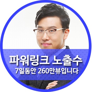 티온의 이번주 7일동안 파워링크 노출수와 클릭수