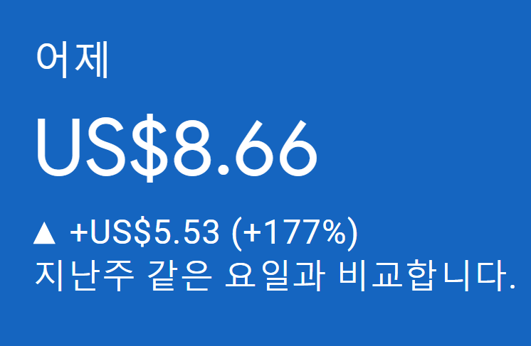 구글 애드센스로 수익 인증 하루 1만원