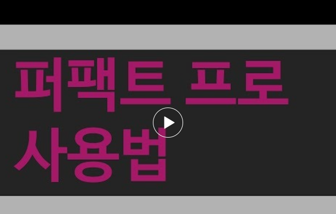 퍼팩트 프로 사용법 (키워드스테이션 제거된버전)