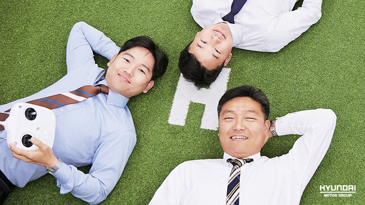 현대건설 직원들의 드론 체험...