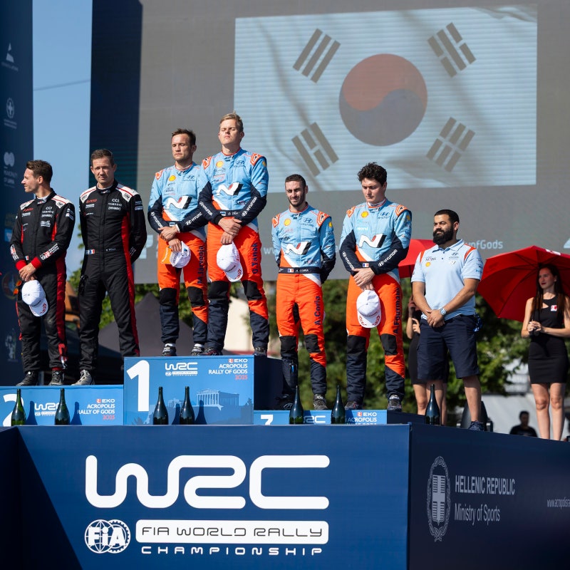 [2025 WRC 7R] 현대 월드랠리팀, 아크로폴리스 랠리에서 더블 포디엄을 달성하다
