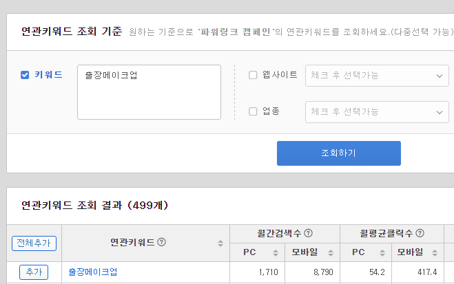 네이버 파워링크 가격은 클릭한만큼금액이나옵니다